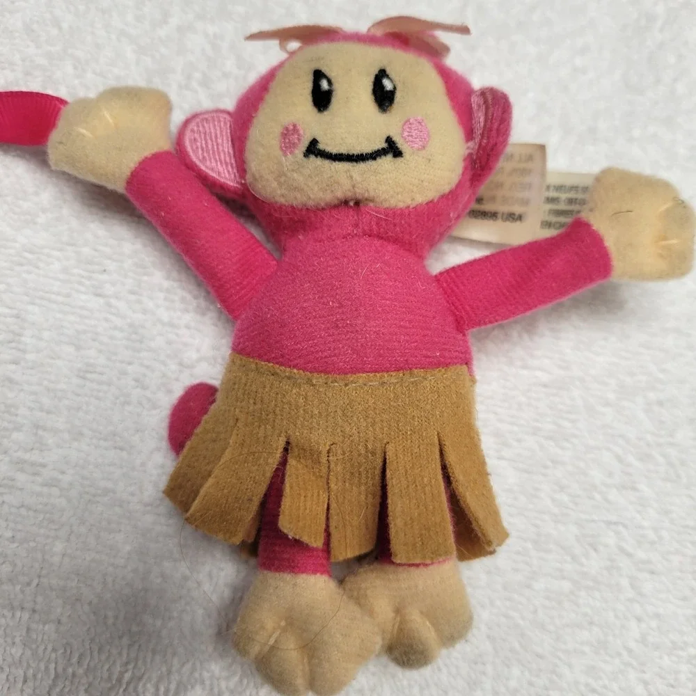 Summer red monkey plush w/ wrist strap